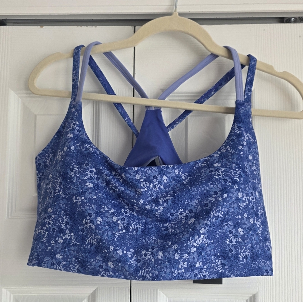 Fabletics Blue Floral Strappy Bralette - Women’s Intimates XXL 1X